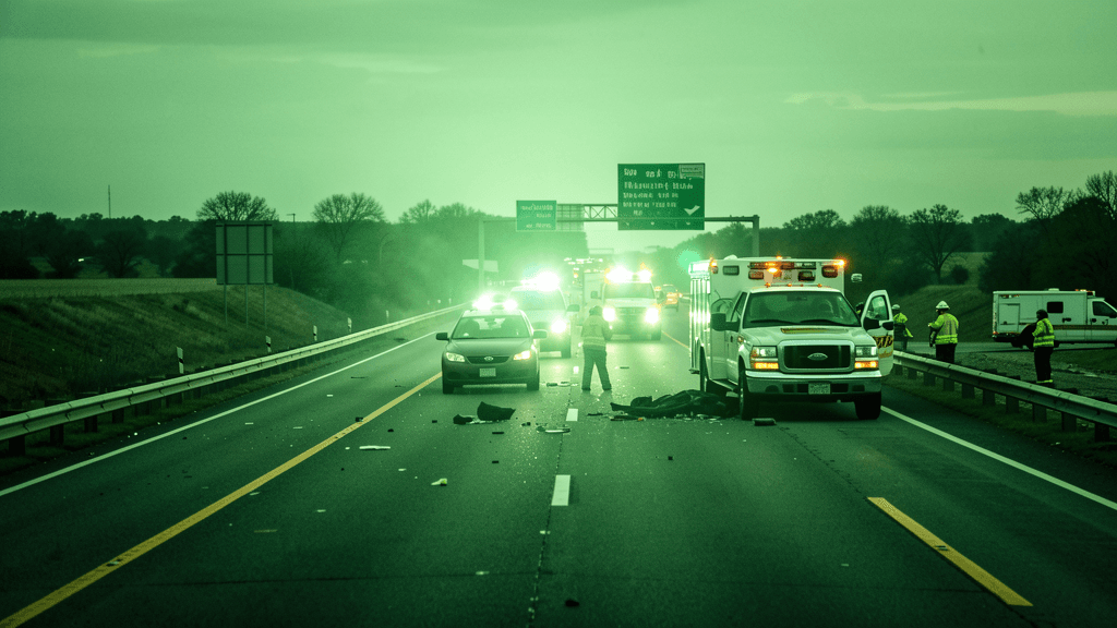 Highway 75 crash in Howe — illustration, Jake Team LLC