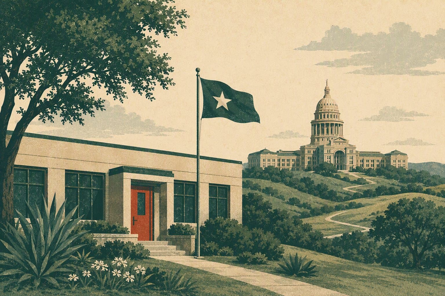 State Land Office - illustration, Jake Team LLC