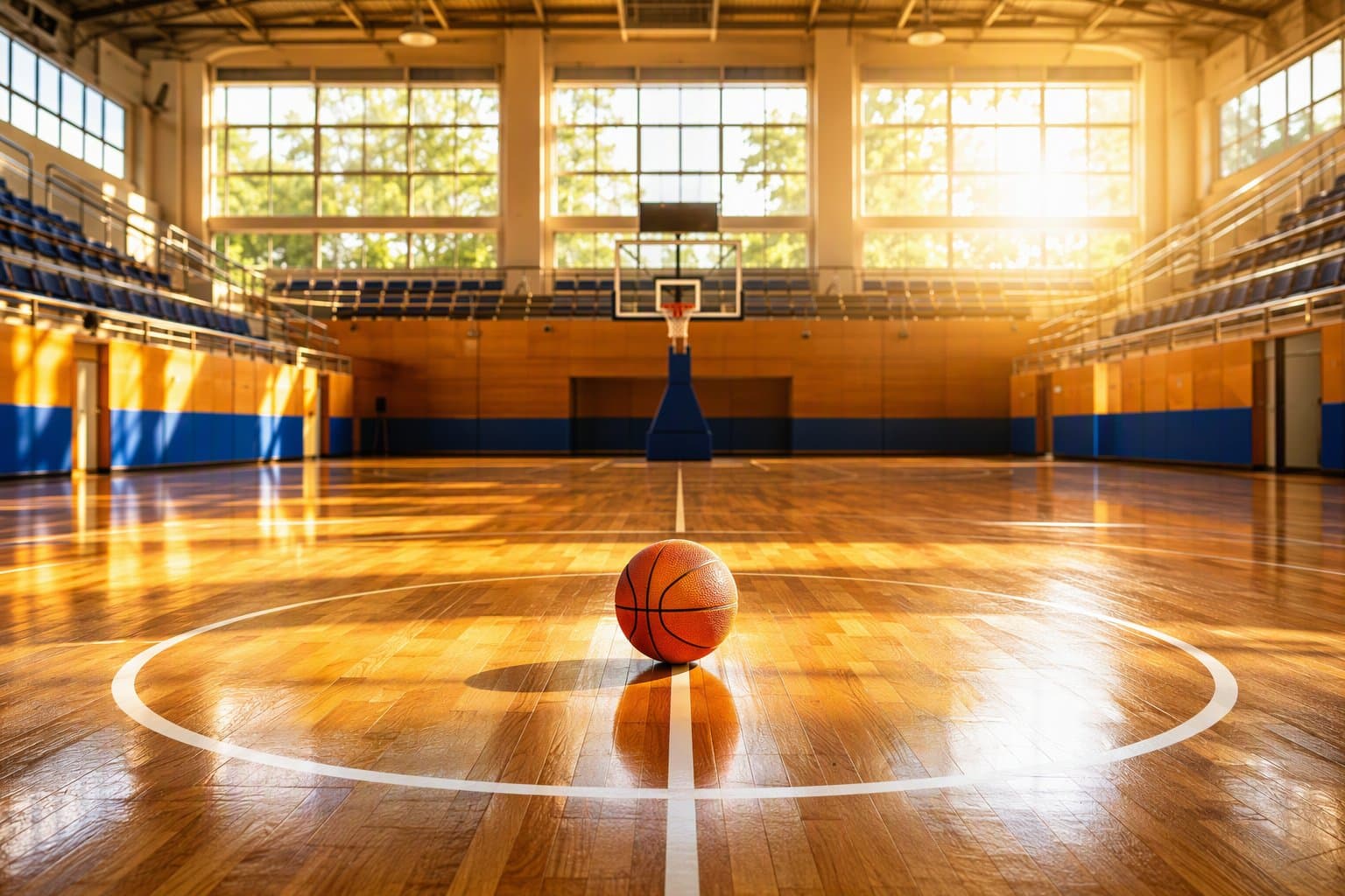 empty basketball court - illustration, Jake Team LLC