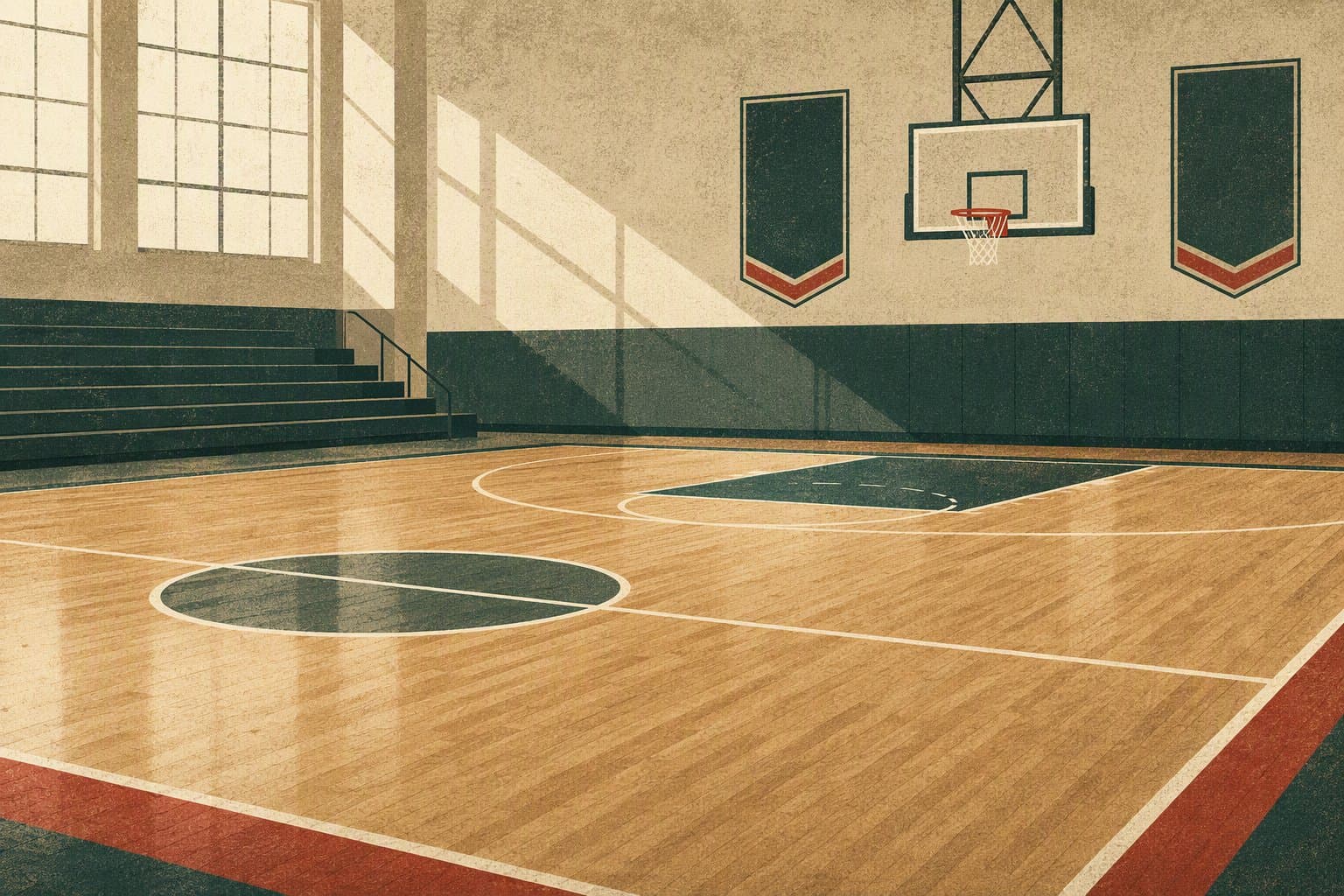 Empty arena court - illustration, Jake Team LLC