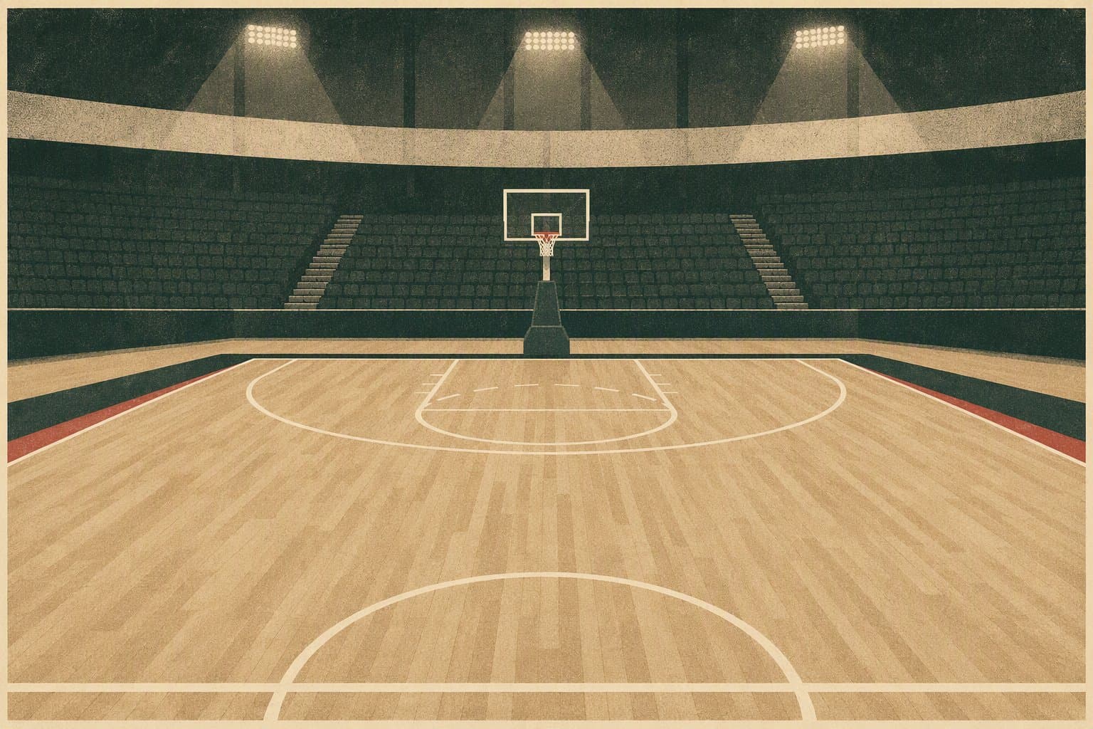BASKETBALL COURT - illustration, Jake Team LLC
