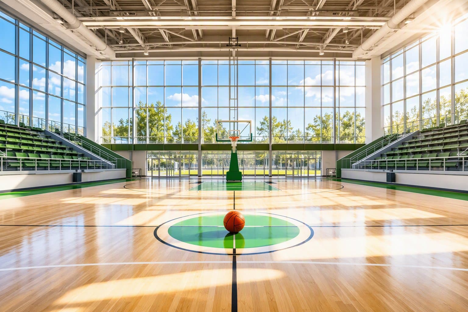 Empty Sunlit Arena - illustration, Jake Team LLC