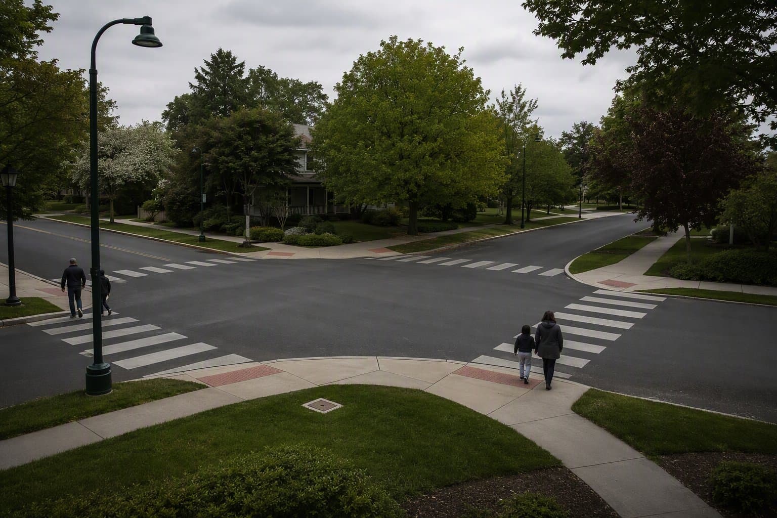 civic intersection safety - illustration, Jake Team LLC