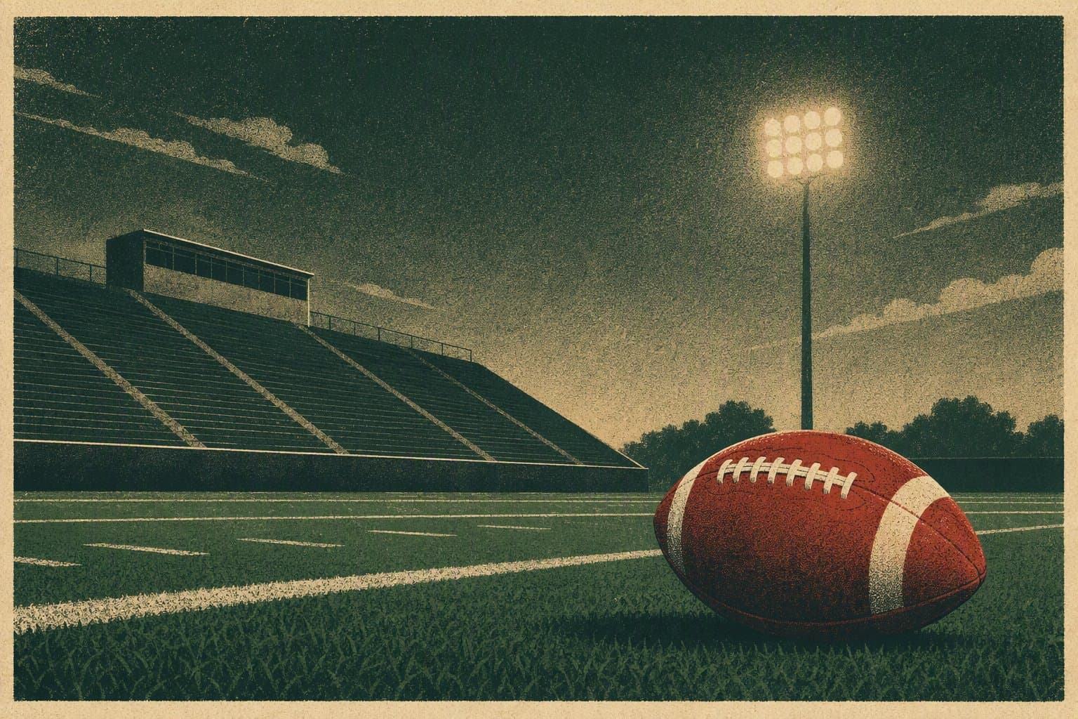 Friday Night Football - illustration, Jake Team LLC