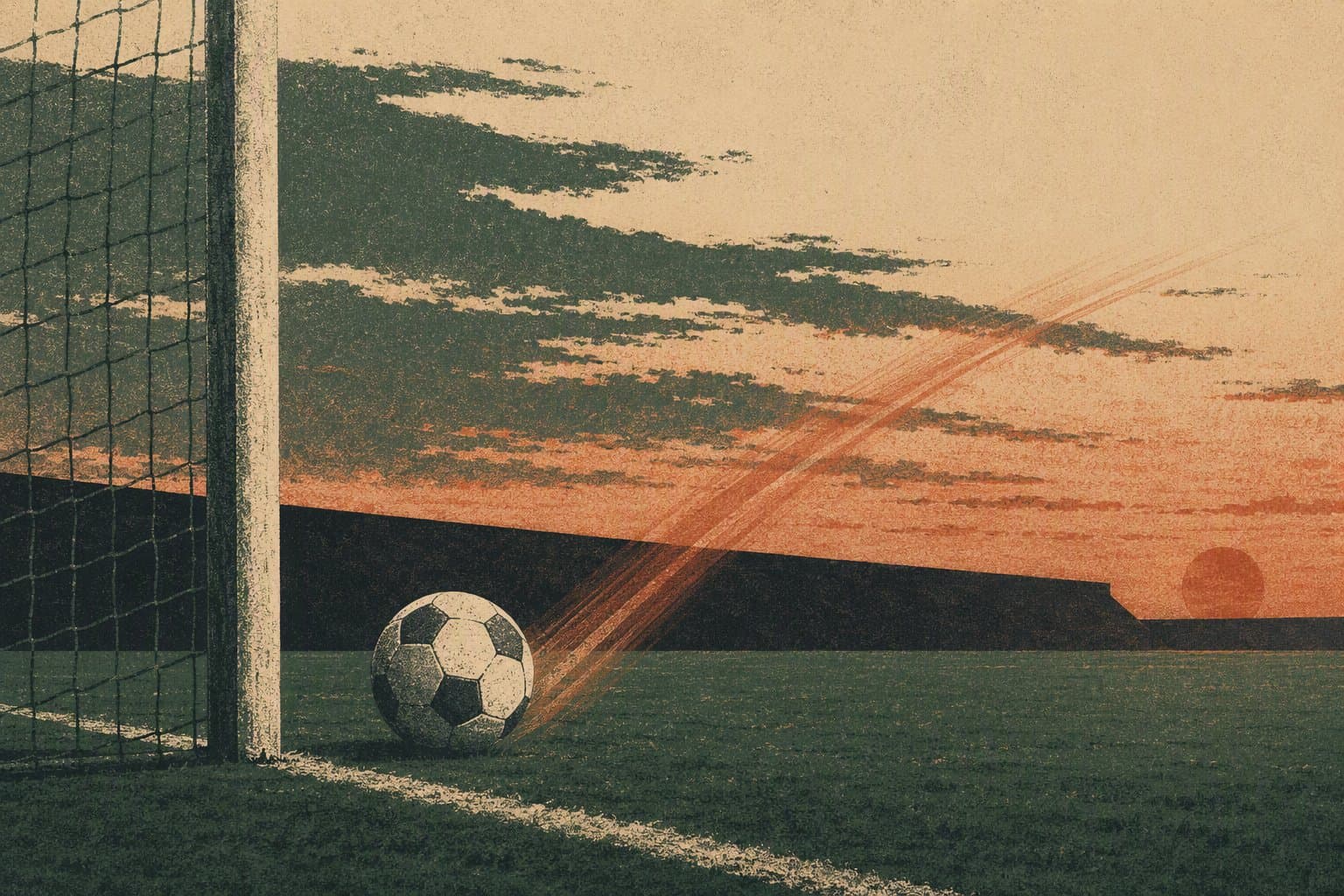 late soccer draw - illustration, Jake Team LLC