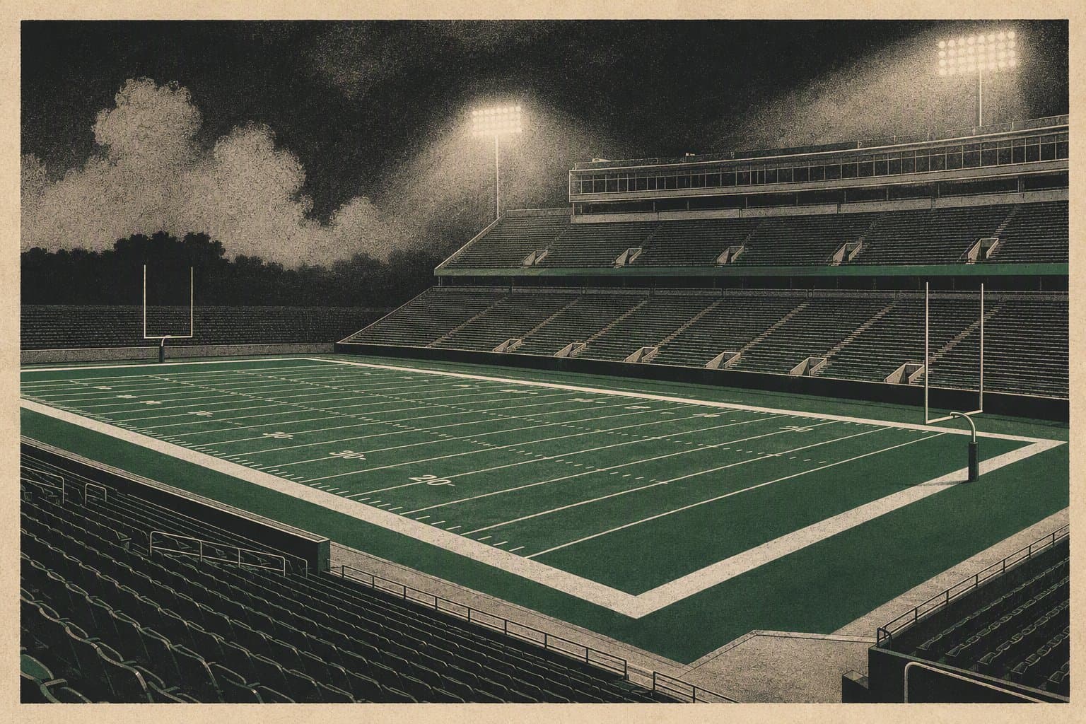 college football dominance - illustration, Jake Team LLC