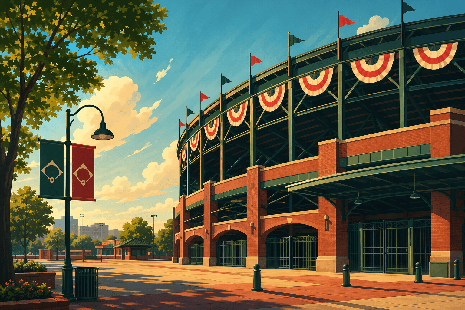 Evening Stadium Victory - illustration, Jake Team LLC