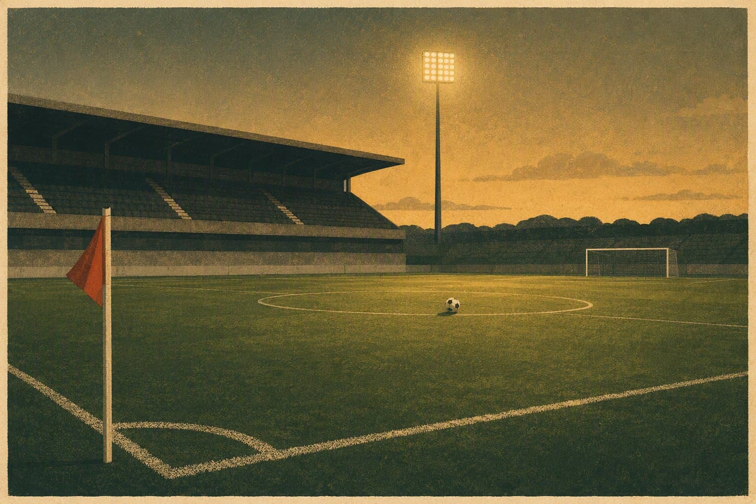 Soccer pitch victory - illustration, Jake Team LLC