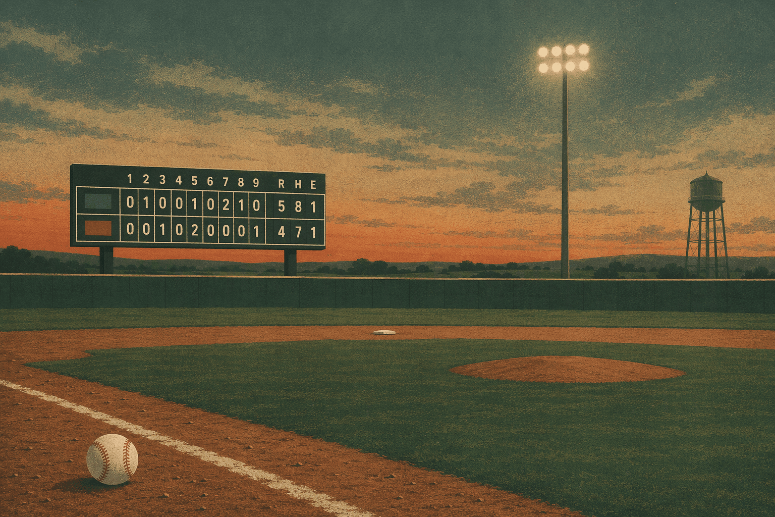 Late-Inning Baseball - illustration, Jake Team LLC