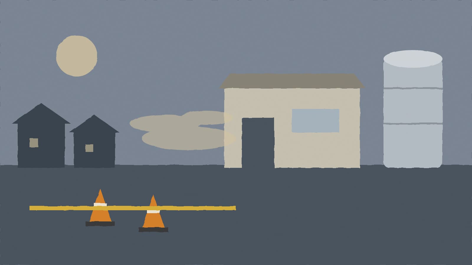 Water facility at dusk - illustration, Jake Team LLC