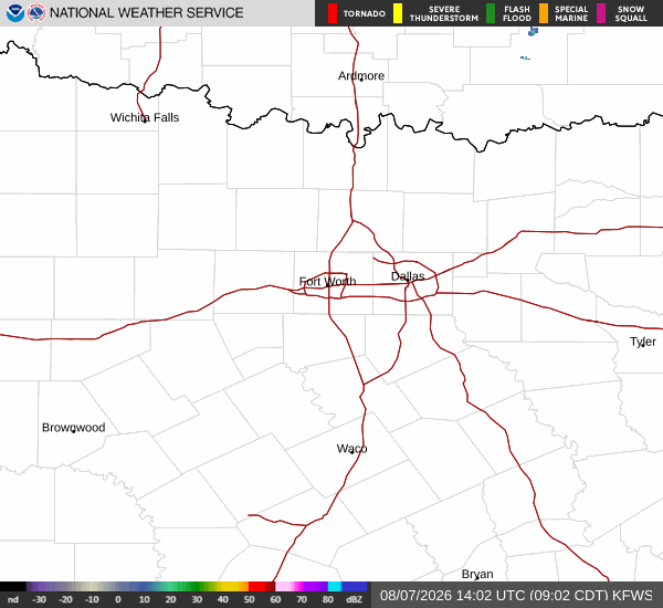 National Weather Service radar for North Texas (KFWS)