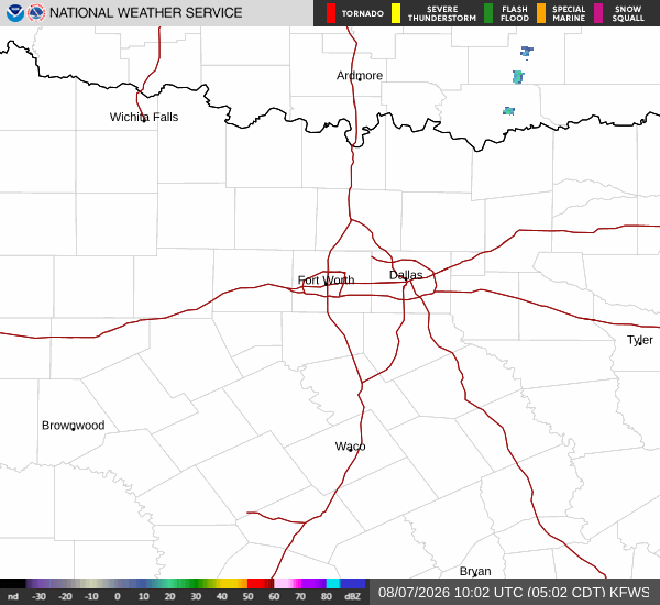 National Weather Service radar for North Texas (KFWS)