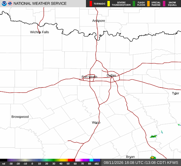 National Weather Service radar for North Texas (KFWS)